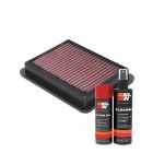 K&N Air Filter 33-3158 + Aerosol Recharge Kit