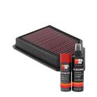 K&N Air Filter 33-3159 + Aerosol Recharge Kit
