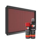 K&N Air Filter 33-3173 + Aerosol Recharge Kit