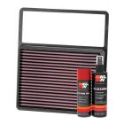 K&N Air Filter 33-5001 + Aerosol Recharge Kit