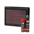 K&N Air Filter 33-5002 + Aerosol Recharge Kit