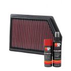 K&N Air Filter 33-5009 + Aerosol Recharge Kit