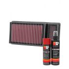 K&N Air Filter 33-5010 + Aerosol Recharge Kit