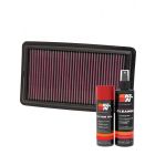 K&N Air Filter 33-5013 + Aerosol Recharge Kit