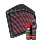 K&N Air Filter 33-5021 + Aerosol Recharge Kit