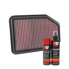 K&N Air Filter 33-5023 + Aerosol Recharge Kit