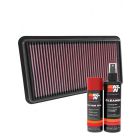 K&N Air Filter 33-5025 + Aerosol Recharge Kit