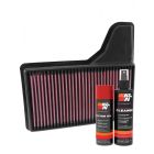 K&N Air Filter 33-5029 + Aerosol Recharge Kit