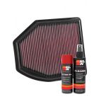 K&N Air Filter 33-5035 + Aerosol Recharge Kit