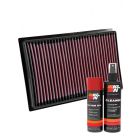 K&N Air Filter 33-5039 + Aerosol Recharge Kit