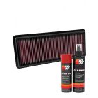 K&N Air Filter 33-5040 + Aerosol Recharge Kit