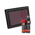 K&N Air Filter 33-5043 + Aerosol Recharge Kit
