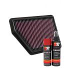 K&N Air Filter 33-5045 + Aerosol Recharge Kit