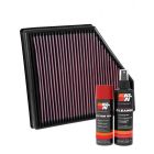 K&N Air Filter 33-5047 + Aerosol Recharge Kit