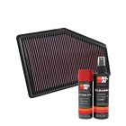 K&N Air Filter 33-5049 + Aerosol Recharge Kit