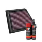 K&N Air Filter 33-5053 + Aerosol Recharge Kit