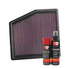 K&N Air Filter 33-5061 + Aerosol Recharge Kit