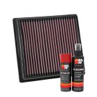 K&N Air Filter 33-5064 + Aerosol Recharge Kit