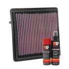 K&N Air Filter 33-5066 + Aerosol Recharge Kit