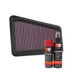 K&N Air Filter 33-5068 + Aerosol Recharge Kit