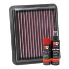 K&N Air Filter 33-5072 + Aerosol Recharge Kit