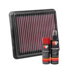 K&N Air Filter 33-5074 + Aerosol Recharge Kit