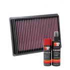 K&N Air Filter 33-5079 + Aerosol Recharge Kit