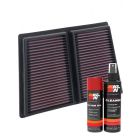 K&N Air Filter 33-5085 + Aerosol Recharge Kit