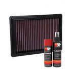 K&N Air Filter 33-5091 + Aerosol Recharge Kit
