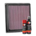 K&N Air Filter 33-5092 + Aerosol Recharge Kit