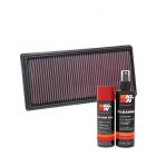 K&N Air Filter 33-5093 + Aerosol Recharge Kit