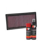 K&N Air Filter 33-5101 + Aerosol Recharge Kit