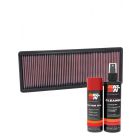 K&N Air Filter 33-5114 + Aerosol Recharge Kit