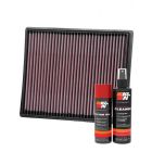 K&N Air Filter 33-5116 + Aerosol Recharge Kit