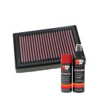 K&N Air Filter AL-1004 + Aerosol Recharge Kit