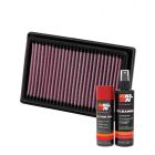 K&N Air Filter CM-9908 + Aerosol Recharge Kit