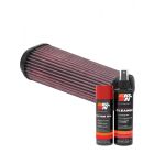 K&N Air Filter E-0641 + Aerosol Recharge Kit