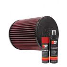 K&N Air Filter E-1009 + Aerosol Recharge Kit