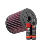 K&N Air Filter E-1983 + Aerosol Recharge Kit
