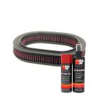 K&N Air Filter E-2874 + Aerosol Recharge Kit