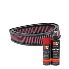 K&N Air Filter E-3333 + Aerosol Recharge Kit