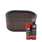 K&N Air Filter E-3341 + Aerosol Recharge Kit