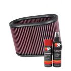 K&N Air Filter E-3491 + Aerosol Recharge Kit