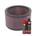 K&N Air Filter E-3650 + Aerosol Recharge Kit