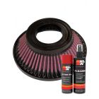 K&N Air Filter E-9156 + Aerosol Recharge Kit