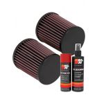 K&N Air Filter HA-1004 + Aerosol Recharge Kit