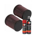 K&N Air Filter HA-1004R + Aerosol Recharge Kit