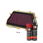 K&N Air Filter HA-1008R + Aerosol Recharge Kit