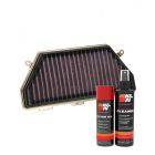 K&N Air Filter HA-1017R + Aerosol Recharge Kit