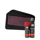 K&N Air Filter HA-1502 + Aerosol Recharge Kit